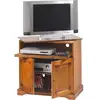 Image de Meuble tv plateau pivotant 2 portes merisier l 82 h 77 p 46.5 cm 6709