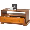 Image de Table Basse Merisier 1 Tiroir 2 Faces Traversant 1 Niche L 82.4 H 41.6 P 46.5 Cm