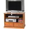 Image de Meuble tv merisier 2 tiroirs roulettes 6738