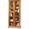 Image de Bibliothèque 2 Portes Vitrées Merisier 5 Tablettes L 82.4 H 182.2 P 33 Cm