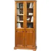 Image de Bibliothèque 4 Portes Merisier 6 Niches 5 Tablettes L 82.4 H 182.2 P 33 Cm