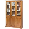 Image de Meuble bibliothèque merisier 6 portes 12 niches l 120.6 h 182.2 p 33 cm 7302PV