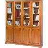 Image de Bibliothèque 8 Portes Merisier 18 Niches 15 Etagères L 158.8 H 182.2 P 33 Cm