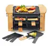 Image de Raclette Gril 4p 650w Bois Range Poelons Kitchenchef - Kcwood4rp