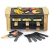Image de Raclette Gril 6p 900w Bois Range Poelons Kitchenchef - Kcwood6rp