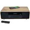 Image de Micro-chaîne Bluetooth - THOMSON - Bois/Noir - Radio FM/DAB+/CD/MP3/USB/Induction 60W Affichage LCD Télécommande Alim. 230V