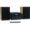 Image de Micro-chaîne Bluetooth - THOMSON - Bois/Noir - Radio FM/CD/MP3/USB 20W RMS Tuner FM RDS Prise casque Télécommande Alim. 230V