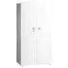 Image de Armoire 2 portes bébé 175x85x56cm en bois blanc NJ191