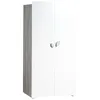 Image de Armoire Bébé Leaf - Mdf - Blanc - 2 Portes - 86 X 175 X 56 Cm -