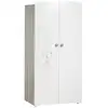 Image de Armoire 2 portes bébé 175x85x56cm en mélamine blanc 7B191