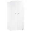 Image de Armoire bébé Basic - Blanche - Boutons boule blanc - 2 portes - Babyprice