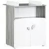 Image de Commode Bébé Leaf - 2 Portes Et 1 Niche - 2 Portes - Blanc - 76 X 97 X 66 Cm