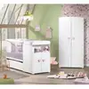 Image de Lit Bébé Combiné Évolutif - Basic - Blanc - Bouton Coeur Rose -60 X 120 Cm