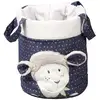 Image de Lot De 3 Corbeilles Gigogne En Tissu En Coton Bleu