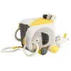 Image de Cube dactivités bébé en velours gris - SAUTHON - Babyfan - Anneaux de dentition - Stimule léveil - Mixte