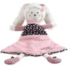 Image de Doudou Mouchoir Lapin En Velours Blanc