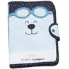Image de Protege Carnet De Sante en coton Bleu