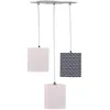 Image de Suspension Lumineuse Trio Plafonnier 32x32cm En Coton Multicolore