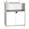 Image de Commode à langer - Babyprice - Scandi gris - 2 portes - 1 niche - En bois