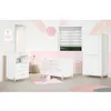Image de Lit bébé - 120 x 60 cm - Babyprice Joy Naturel - Blanc - Sur pieds en bois naturel