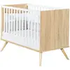 Image de Lit Bébé 60x120 Seventies - Bois Et Blanc