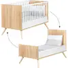 Image de Lit Évolutif 70x140 Seventies - Bois Et Blanc