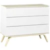 Image de Commode 3 Tiroirs Serena - Blanc Et Bois
