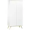 Image de Armoire 2 Portes Serena - Blanc Et Bois