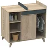 Image de Commode À Langer Sauthon Nova Évolutive 109x66x106 Cm Gris Bois