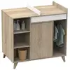 Image de Commode À Langer Sauthon Nova Évolutive 109x106x66 Cm Blanc Bois