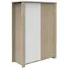 Image de Armoire 2 Portes Antonin - Bois Et Blanc