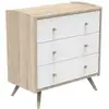 Image de Commode 3 Tiroirs Access - Blanc Et Bois