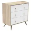 Image de Commode 3 tiroirs sauthon access - blanc et bois KG161