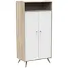 Image de Armoire 2 Portes 1 Niche Access - Blanc Et Bois