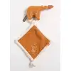 Image de Doudou Mouchoir Ours En Gaze De Coton Et Bouclette