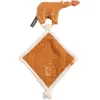 Image de Doudou mouchoir ours en gaze de coton et bouclette - ORSINO