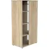 Image de Meuble De Rangement Enfant - Chene Doré - Décor Bois - Avec Étageres Et Penderie - Babyprice Up