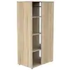 Image de Meuble de rangement avec étagères et penderie en décor bois BAB3500760130964