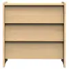 Image de Commode 3 tiroirs façades inclinées en bois décor chêne miel