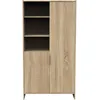 Image de Armoire Sauthon Azur 2 Portes 3 Niches 91x174x57 Chêne Doré Bois