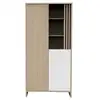 Image de Armoire 2 portes et 1 niche avec claustra en bois décor chêne suave
