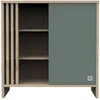 Image de Commode Sauthon Tokyo 1 Porte 3 Niches 87x87x47 Vert Bois