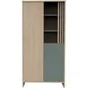 Image de Armoire Sauthon Tokyo 2 Portes 1 Niche 87x178x56 Cm Vert Bois