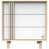 Image de Commode Sauthon Nature 3 Tiroirs 87x92x51 Chêne Velours Blanc Panneaux Mélaminés