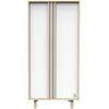 Image de Armoire Sauthon Nature 2 Portes 87x58x182 Cm Blanc Chêne Velours Bois