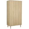 Image de Armoire Sauthon Paloma 2 Portes 103x204x56 Cm Marron Panneaux De Particules Mélaminés Décor