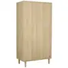 Image de Armoire 2 portes avec détail imitation bois texturé et pieds bois