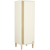 Image de Armoire Sauthon Paloma 1 Porte 60x185x56 Cm Blanc Chêne Strié Sépia Panneaux Mélaminés
