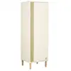 Image de Armoire 1 porte détail imitation bois texturé et pieds bois