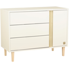 Image de Commode Sauthon Paloma 3 Tiroirs 1 Porte 117 X 90 X 51 Cm Blanc Bois